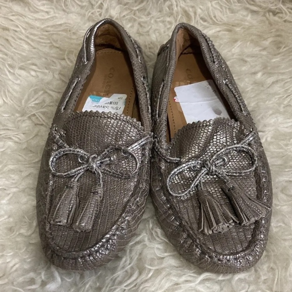 9-27 Coach Women’s Nadia Leather Loafers Moccasins Flats Driving Shoes 6